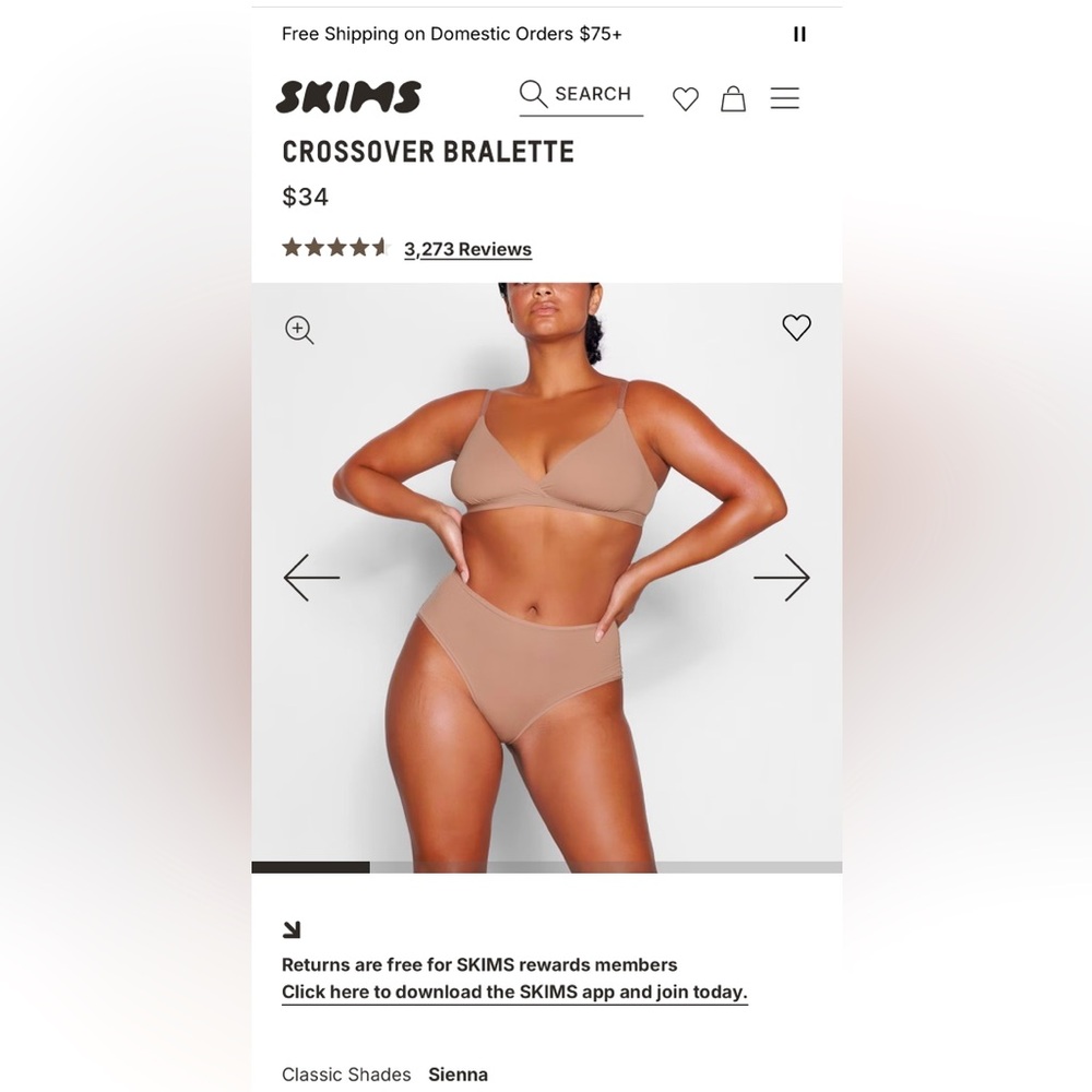 Skims crossover bralette